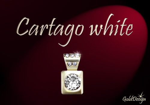Cartago White - přívěsek zlacený